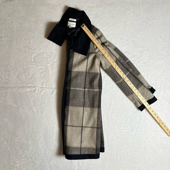 Club Monaco Women's Italian Wool Coat Size M Plaid Preppy Academiacore Timeless - Picture 9 of 10